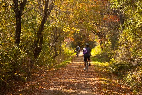 The beginning of the Elroy-Sparta bike trail. Photo by Evan Benner