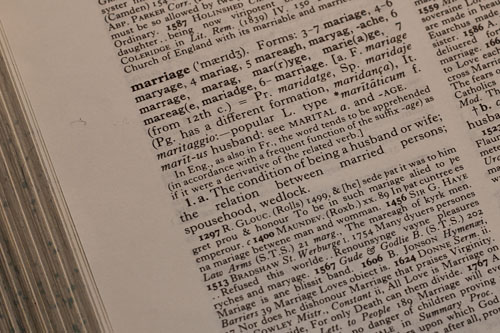 For many, the definition of 'marriage' isn't always black and white. Photo by Linda Brozyna.